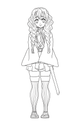 How to Draw Mitsuri Kanroji from Demon Slayer - Step 33