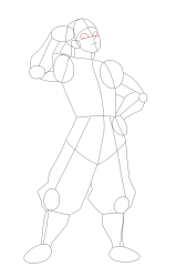 How to Draw Tengen Uzui from Demon Slayer - Step 12
