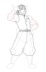 How to Draw Tengen Uzui from Demon Slayer - Step 23