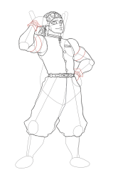 How to Draw Tengen Uzui from Demon Slayer - Step 24
