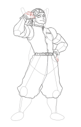 How to Draw Tengen Uzui from Demon Slayer - Step 25