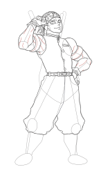 How to Draw Tengen Uzui from Demon Slayer - Step 26