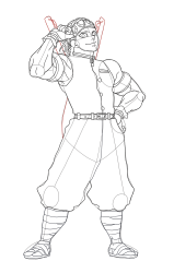 How to Draw Tengen Uzui from Demon Slayer - Step 30
