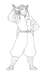 How to Draw Tengen Uzui from Demon Slayer - Step 34