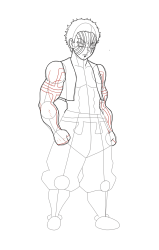 How to Draw Akaza from Demon Slayer || Step by Step Akaza ... - Step 23