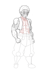 How to Draw Akaza from Demon Slayer || Step by Step Akaza ... - Step 24