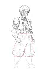 How to Draw Akaza from Demon Slayer || Step by Step Akaza ... - Step 25