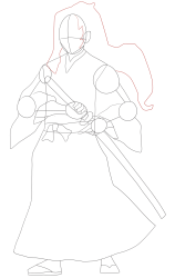 How to draw Kokushibo step by step , Demon Slayer art ... - Step 12