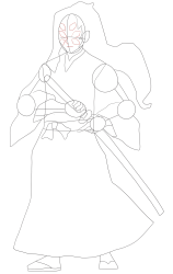 How to draw Kokushibo step by step , Demon Slayer art ... - Step 13