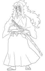 How to draw Kokushibo step by step , Demon Slayer art ... - Step 29