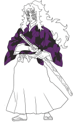 How to draw Kokushibo step by step , Demon Slayer art ... - Step 31