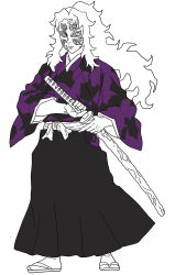 How to draw Kokushibo step by step , Demon Slayer art ... - Step 32