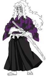 How to draw Kokushibo step by step , Demon Slayer art ... - Step 33