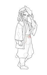 How to Draw Demon Slayer Characters - How to Draw Sabito - Step 29