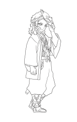 How to Draw Demon Slayer Characters - How to Draw Sabito - Step 34