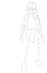 How to Draw Naruto Characters - Sasuke Uchiha - Step 11