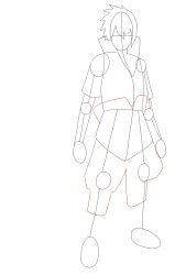 How to Draw Naruto Characters - Sasuke Uchiha - Step 12