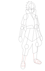 How to Draw Naruto Characters - Sasuke Uchiha - Step 13