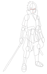How to Draw Naruto Characters - Sasuke Uchiha - Step 16