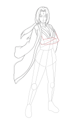 How To Draw Tsunade From Naruto - Step By Step Drawing - Step 17