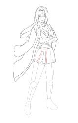 How To Draw Tsunade From Naruto - Step By Step Drawing - Step 21