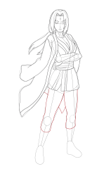 How To Draw Tsunade From Naruto - Step By Step Drawing - Step 22