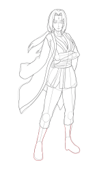 How To Draw Tsunade From Naruto - Step By Step Drawing - Step 23