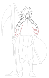 How to Draw Naruto Characters , madara uchiha - Step 20