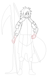 How to Draw Naruto Characters , madara uchiha - Step 21