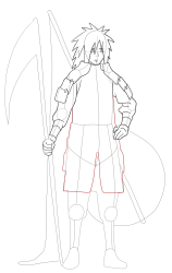 How to Draw Naruto Characters , madara uchiha - Step 22
