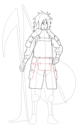How to Draw Naruto Characters , madara uchiha - Step 24