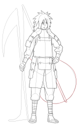 How to Draw Naruto Characters , madara uchiha - Step 28