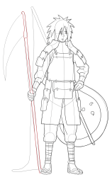 How to Draw Naruto Characters , madara uchiha - Step 30