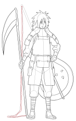 How to Draw Naruto Characters , madara uchiha - Step 32