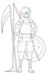 How to Draw Naruto Characters , madara uchiha - Step 33