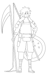 How to Draw Naruto Characters , madara uchiha - Step 34