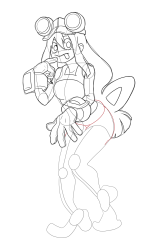 Drawing Tsuyu Asui from My Hero Academia - MHA - Step 25