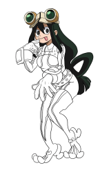 Drawing Tsuyu Asui from My Hero Academia - MHA - Step 38