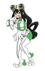 Drawing Tsuyu Asui from My Hero Academia - MHA - Step 39