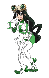 Drawing Tsuyu Asui from My Hero Academia - MHA - Step 40