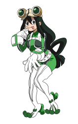 Drawing Tsuyu Asui from My Hero Academia - MHA - Step 41