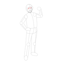 How to Draw Might Guy Step by Step - Step 12