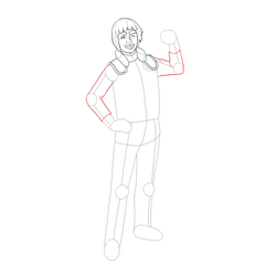 How to Draw Might Guy Step by Step - Step 16