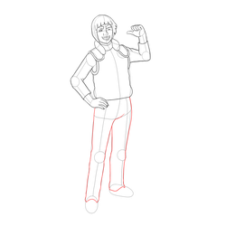 How to Draw Might Guy Step by Step - Step 19