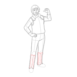 How to Draw Might Guy Step by Step - Step 20