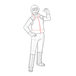 How to Draw Might Guy Step by Step - Step 22