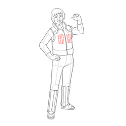 How to Draw Might Guy Step by Step - Step 23