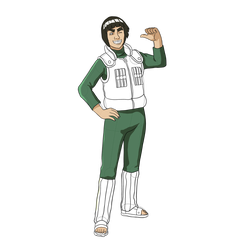 How to Draw Might Guy Step by Step - Step 27