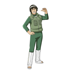 How to Draw Might Guy Step by Step - Step 29