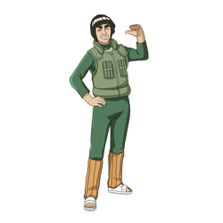 How to Draw Might Guy Step by Step - Step 30